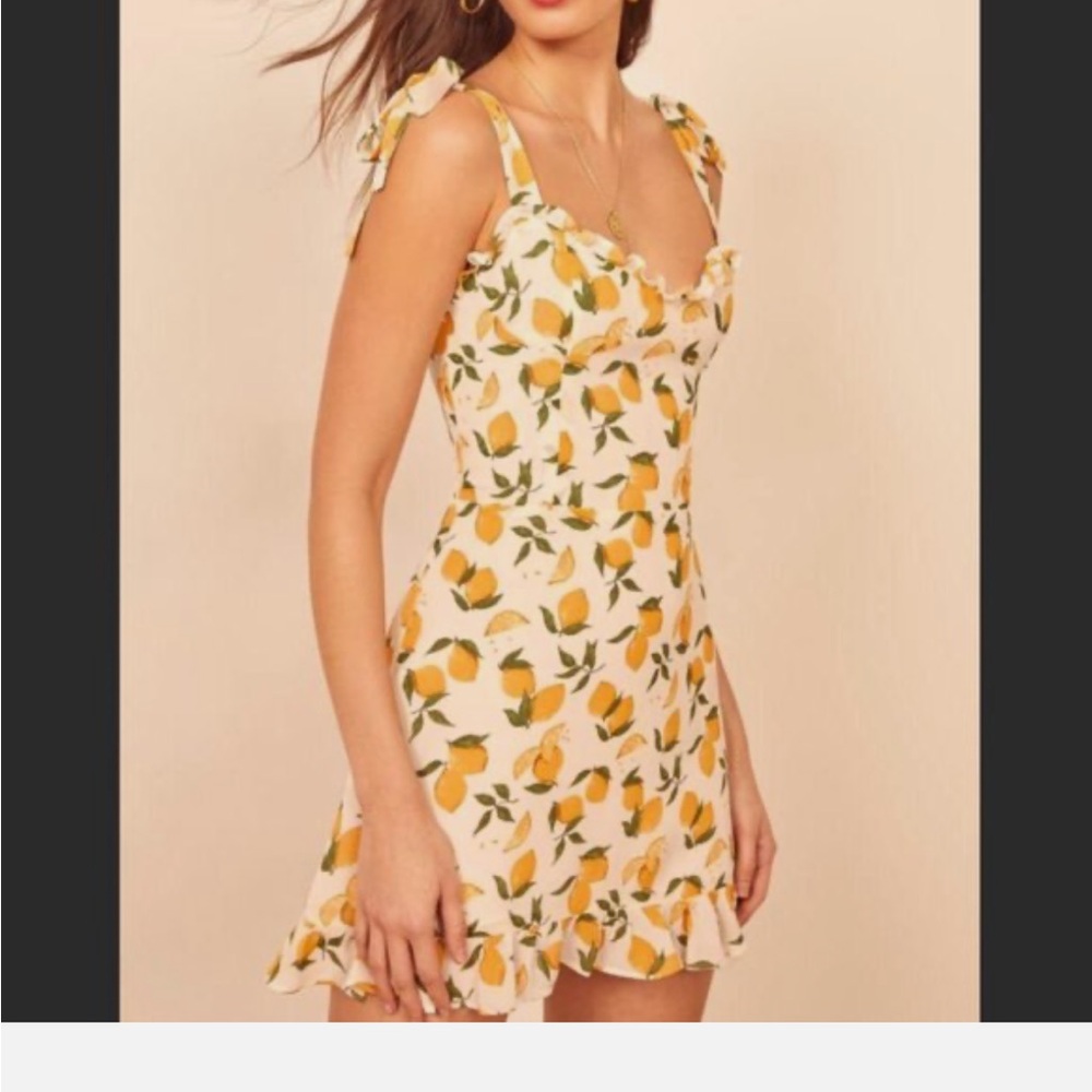 Lemon Print Summer Dress